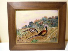 Emaux émail Oiseaux couple de