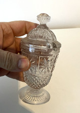 Moutardier en verre moulé
