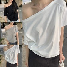 Cool T-shirts femme été épaules dénudées manches courtes pour habillage dé