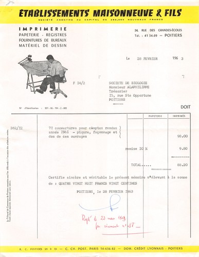 1963 imprimerie papeterie - 1963,