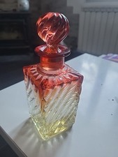 FLACON ROSACE FORME CARRÉ CRISTAL BACCARAT 20 CM