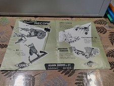 Rare brochure prospekt PROSPECTUS GAMME TRACTEUR Kuhn Salon Original Des 1950'S