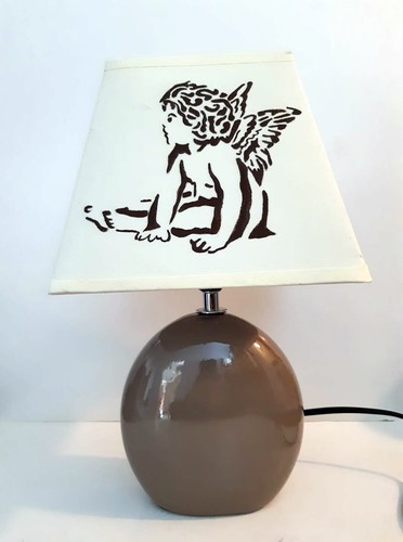 Lampe chevet peint main - chevet,