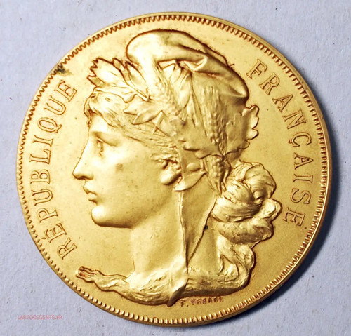 Médaille bronze doré - (fr1),