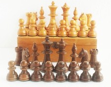Ancien jeu d'échecs, bois
