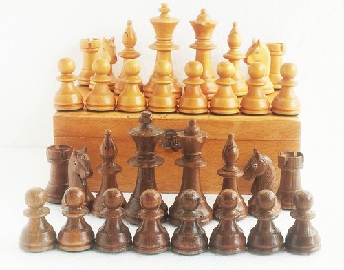 Ancien jeu échecs bois - jeu, d'échecs,