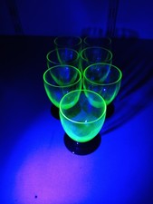 7 Verres Anciens En Verre 