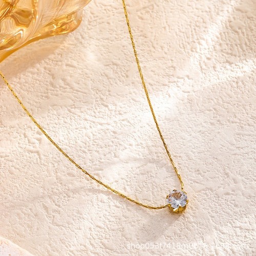 Collier croix plaqu - ��, or