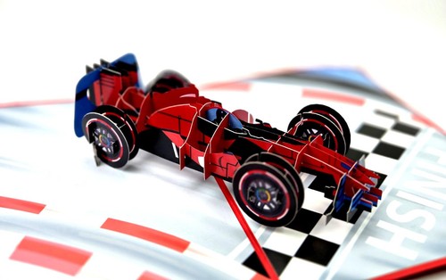 Carte pop motif - 3d, voiture