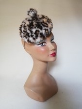 Bibi Petit Chapeau Invitée mariage Hiver Fourrure Cérémonie Cocktail