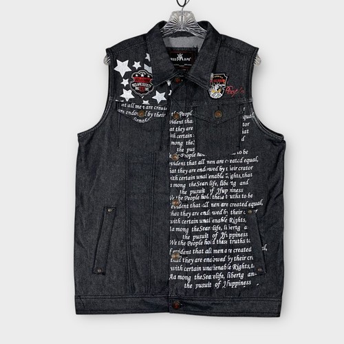 Red ape society denim - denim, vest