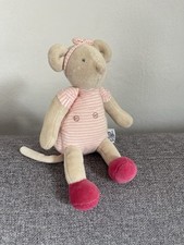 Souris Doudou Rose Lila Et Patachon Moulin Roty 18 Cm Grelot