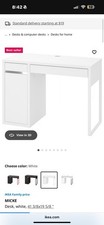 Ikea MICKE Desk, White, 41