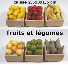 caisse avec fruits ou légumes miniature,maison de poupée,vitrine, 1.12  CL8