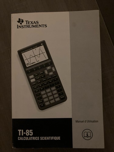 Manuel d utilisation - ti-85, d'utilisation