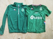 Maillot + Sweat A.S SAINT-ÉTIENNE ASSE Le Coq Sportif training shirt 12 ans