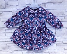 JACADI -NEW - ROBE BÉBÉ FILLE MOTIF LIBERTY MOUNTAIN PRIMROSE & COL CLAUDINE 12M