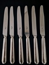 6 Couteaux A Dessert En Argent