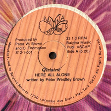 QUISINE - Here All Alone - 12in RARE MODERN SOUL FUNK;BOOGIE 1986 LISTEN