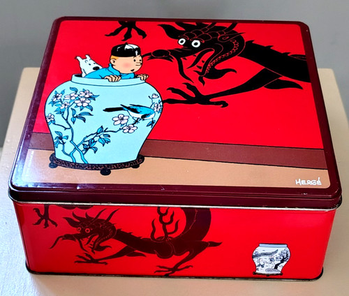 Boîte métal tintin lotus - boîte,