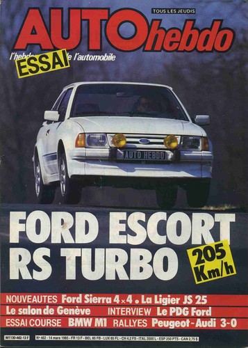 Auto hebdo 462 03 1985 - hebdo, n°462