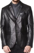 Veste blazer homme en cuir