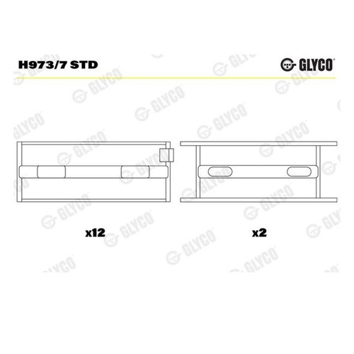 Glyco h973 std roulements - h973/7,