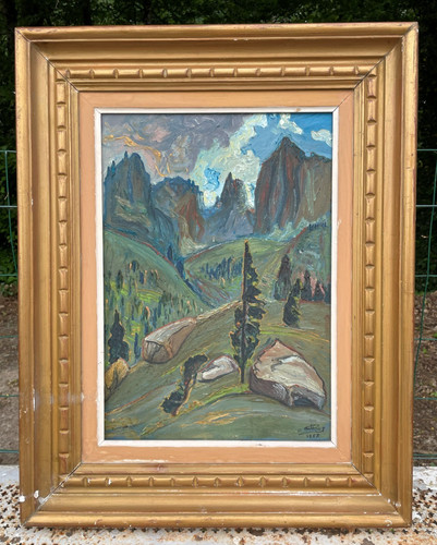 Montagne 1957 tableau - montagne,