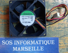 Ventilateur SUNON KD1208PTS2 13.F.GN DC12V 1.4W 3-Pin 80x80x25mm