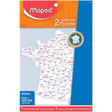 Carte de France - Plastique - Avec régions départements et fleuves - Maped
