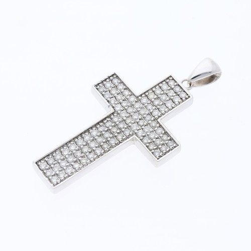 Pendentif croix diamants 00 - pendentif,