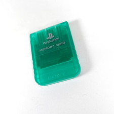 Carte Memoire Memory Card Sony Playstation PS1 Officiel SCPH-1020 Clear Green 1