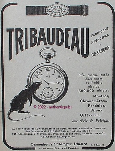 Publicite tribaudeau montre - tribaudeau,