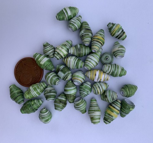 Lot perles papier et - de, en