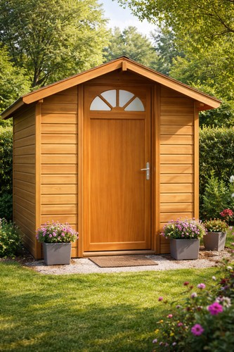 Porte service bois - service,