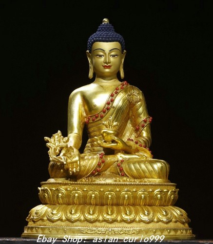 Old tibet pure bronze gilt - bronze,