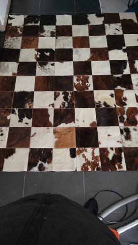 Tapis patchwork peau vache - peau, de