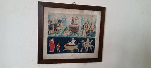 Gravure ancienne peinte la - gravure,