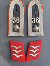Epaulettes Et Pattes De Col Feldwebel Flack Allemande Ww2. Luftwaffe Artillerie