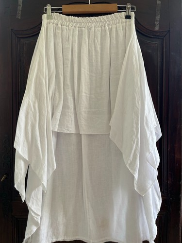 Sarouel jupe lin - , blanc