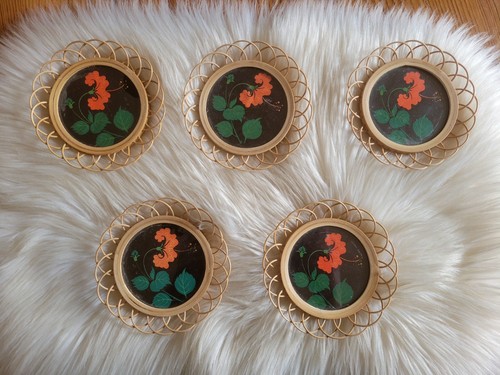Dessous verre fleurs - dessous,