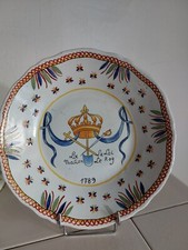 DESVRES  XIXème Assiette FOURMAINTRAUX  thème Révolution Les trois ordres.