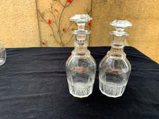 2 Anciennes Carafes en Cristal de BACCARAT St LOUIS Cave à Liqueur Napoléon III