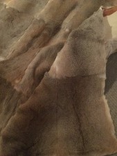 grand Coupon Daim Tapis Tissu Cuir Peau Tanneur Superbe