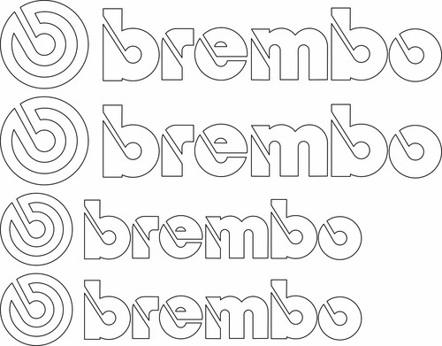 Stickers découpé brembo pour - brembo,