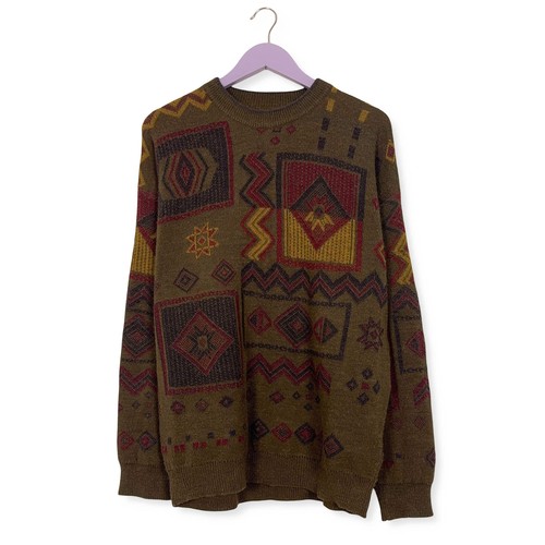 Pull vintage vert kaki - vert,