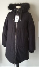 NWT Zara Woman Black Hood Long