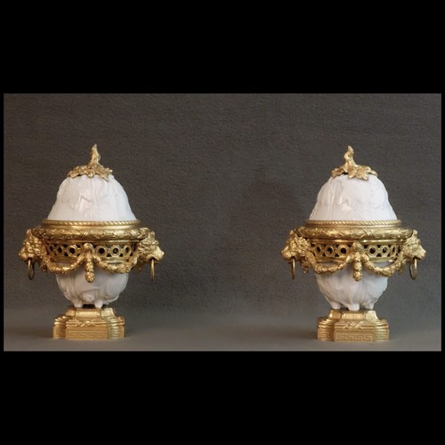 Paire pots pourris epoque - paire,