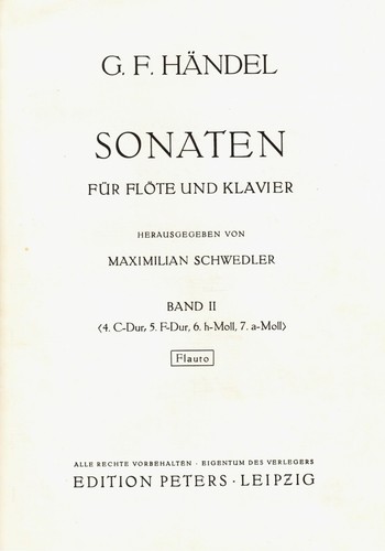 Händel partition flûte - -,