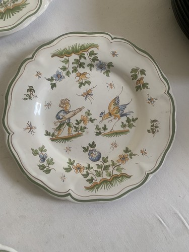 Assiette decor moustiers fait - decor,